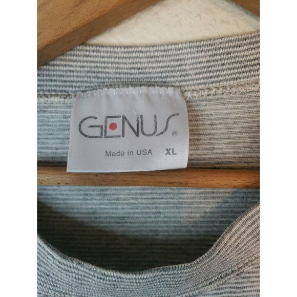 Vintage 80s 90S XL Walt Disney World Mickey Mouse TShirt GRAY STRIPED DEFECTS - Picture 10 of 14